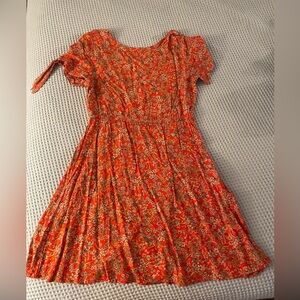 Floral Orange Dress